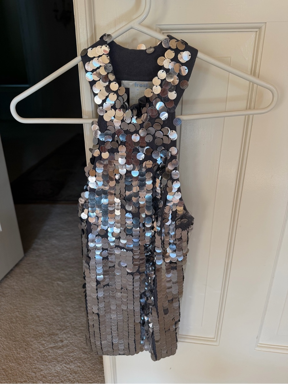 Ost Black Label Silk Blend Top with Frost Accent